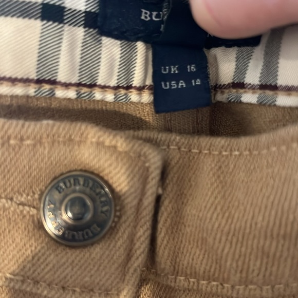 EUC Burberry Jean with leg cuff trim in nova check. Sz 14 US - Picture 3 of 7